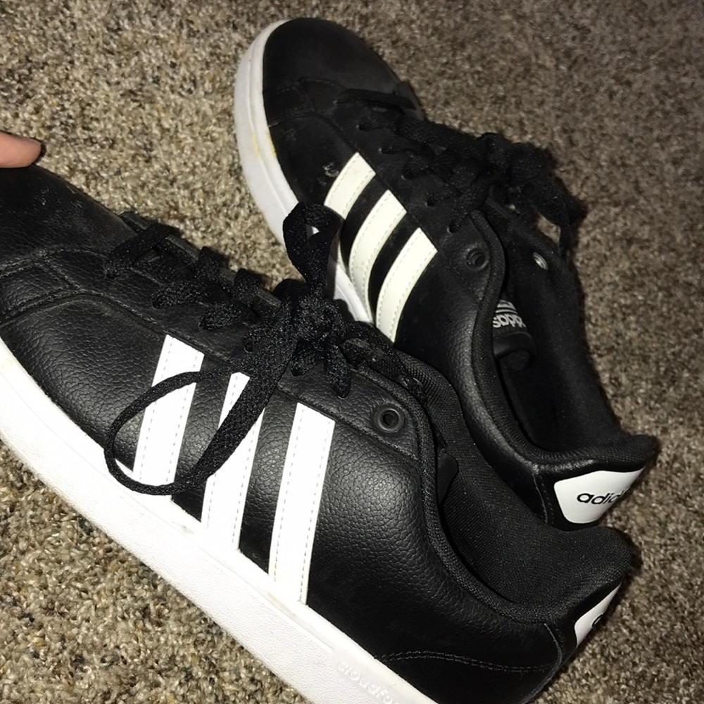 Leather adidas flats